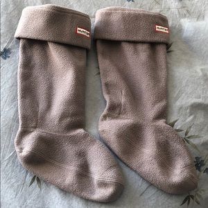 Hunter gray fleece socks for tall boots